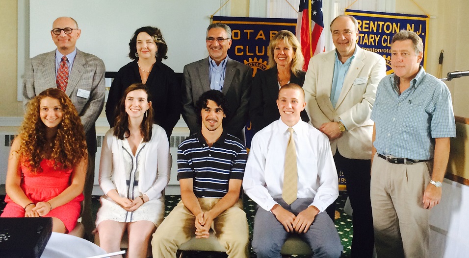 2015 students with parents, Exchange Coordinator Mike Tusay and President Greg Gourovitch
